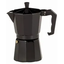 Krüger 501S Espressokcher Italiano NERO Gr. 3 T, Aluminium, Schwarz