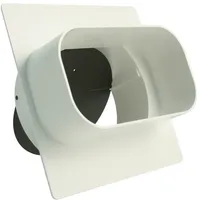 Marley Flachkanal 150 Adapter rund/eckig mit Rückstauklappe