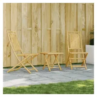 vidaXL 3-tlg. Bistro-Set Bambus