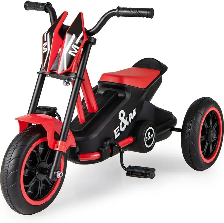 Kinder-Bollerwagen mit Pedalen und Lenkgriff – Rot