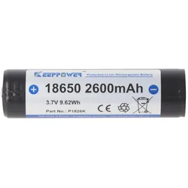 Keeppower 18650 - 2600mAh, 3,7V Li-Ion-Akku geschützt 69,2x18,5mm