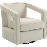 Homcom Relaxsessel Polyester/Leinen 75 x 72 x 77 cm Beige drehbar