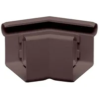 Inefa Rinnenwinkel 135 Grad kastenförmig Außenwinkel, PVC Dunkelbraun