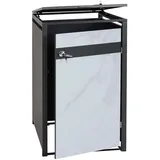Mendler Mülltonnenverkleidung HWC-J82 68 x 117 cm grau