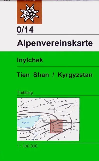 Alpenvereinskarte Inylchek - Tienschan-West / Kyrgyzstan  Karte (im Sinne von Landkarte)