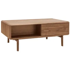 miliboo Rechteckiger Couchtisch Schwarz Nussbaum 100 x 0 x 0 cm