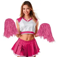 Fiestas Guirca Kostüm, Sportlicher Karnevalstaumel Cheerleader Pom Poms Kostüm Zubehӧr Erwa