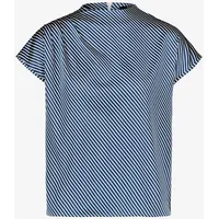 Zero Satinbluse Blau 42