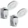 Trango 2er Pack 2636-028 LED Sensor Nachtlicht *NITE* in Chrom mit Automatikfunktion direkt 230V mit Bewegungssensor I Sicherheitslicht I Steckdose Lampe I Wandlampe I Orientierungslicht I Nachtlampe