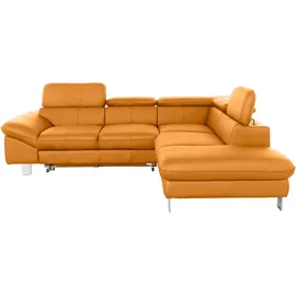 Cotta Ecksofa Kunstleder 2-Sitzer Braun