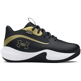 Under Armour PS Lockdown 7 Basketballschuhe Kinder 001 - black/black/metallic gold 29.5