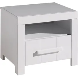 Vipack Nachttisch Erik 50 x 42 x 39 cm Holz lackiert weiß
