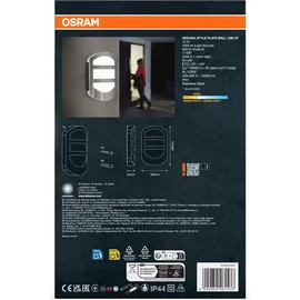 osram homelighting Außenleuchte Edelstahl 28,0 cm IP44 spritzwassergeschützt 650 lm silber