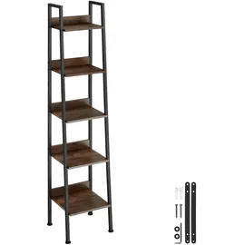 Tectake Leiterregal 35,5 x 31,5 x 170,5 cm Braun