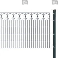 Arvotec Doppelstabmattenzaun »EXCLUSIVE 100 zum Einbetonieren "Ring" mit Zierleiste«, Zaunhöhe 100 cm, Zaunlänge 2 - 60 m 84751234-0 anthrazit H/L: 100 cm x 50 m