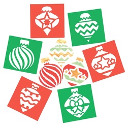 Weihnachtskugel- Schablonen (pro Set 8) Bastelbedarf zu Weihnachten