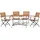 gardenson Lindau Garten-Essgruppe 5-tlg. Klapptisch 120 cm beige klappbar 561488