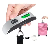 COFI 1453 Cheffinger Digitale LCD-Kofferwaage inkl. Batterie Gepäckwaage Hängewaage