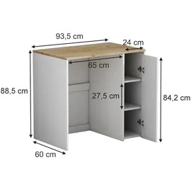 Oskar Waschmaschinenschrank Lavik 93,5 x 88,5 cm Weiß