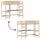 vidaXL Hochbett mit Schreibtisch 90x200 cm Massivholz Kiefer