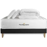 Royal Palace Bedding Bett, Schwarz, Holz, Kiefer, vollmassiv, H1, 7-Zonen, Höhe ca. 30 cm, 160x200 cm, Oeko-Tex® Standard 100, Schlafzimmer, Betten