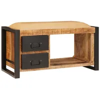 VidaXL Bank mit Stauraum & Canvas 80x35x40 cm Raues