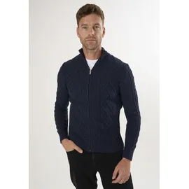 Felix Hardy Strickjacke mit durchgehendem Reißverschluss Blau M