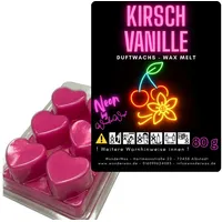 WonderWax Duftwachs WonderWax® Neon Duftwachs 6 Herzen (Kirsch Vanille), Duftrichtung: Kirsch Vanille