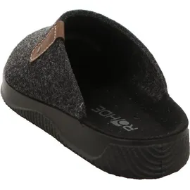 ROHDE Damen, Frauen, Pantoletten, Slipper,Sandalen,Freizeitschuhe,Schlupfschuhe,schluepfschuhe,Slipper,Slides,Slip-ons,Mules,ANTHRAZIT,41 EU - 41 EU