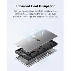 Lexar ES3 Externe SSD 1 TB USB 3,2 Gen2 LES3XXX001T-RNSNG