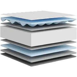 vidaXL Matratze Schaumstoff Mittelweich 100x200 cm