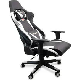 LACESTONE Gaming Stuhl Chair Drehstuhl Gamming Sessel PC Computer Gamingstuhl Gamingsessel (Weiß)