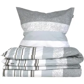 SCHIESSER Adele Paisley/Gestreift Grau 155 x 220 cm + 80 x 80 cm