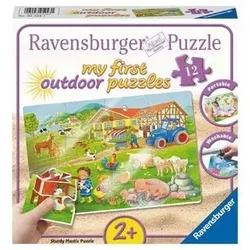 RAVENSBURGER 05243 Kinderpuzzle - Lotta und Max auf dem Bauernhof 12 Teile