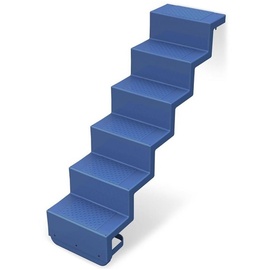 REKU Treppe Eleganz 60 lang 5-stufig (Randbefestigung) azurblau