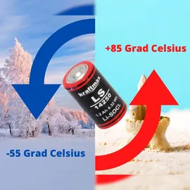 XCell 8x Kraftmax Lithium 3,6V Batterie LS14250 1/2 AA - Zelle ER14250 Li-SOCl2 + Box