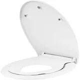 Woltu Toilettendeckel mit Kindersitz, WC-Sitz mit Absenkautomatik, Toilettensitz für Familie, Klodeckel mit Schnellverschluss, Montage von oben, oder unten,