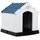 Costway Hundehütte 70 x 65 x 71,5 cm Blau/Weiß