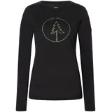 super.natural Damen Bubble Tree Longsleeve (Größe M, schwarz)