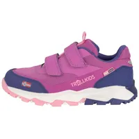 TROLLKIDS Kinder wasserdichter Wanderschuh Preikestolen, Malvenpink/Violettblau/Rosa, Größe 37 -