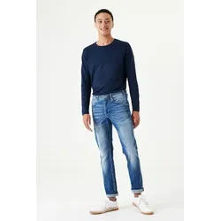 5-Pocket-Jeans GARCIA "Rocko", Herren, Gr. 31, Länge 32, blau (vintage blau used), Denim/Jeans, Obermaterial: 98% Baumwolle, 2% Elasthan, casual, Jeans, in verschiedenen Waschungen