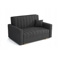 MEBLE-LUX - Sofa mit Schlaffunktion Zanzibar I Sofa 2 Sitzer 133 cm Breit I Schlafsofa mit Bettkasten I Couch mit Schlaffunktion Klein I Grau