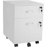 Tectake tectake® Rollcontainer, Vagur, 2 Schubladen