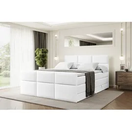 altdecor Boxspringbett Weiß Hochglanz, Höhe ca. 20 cm, 120x200 cm, Schlafzimmer, Betten, Boxspringbetten