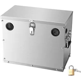 Vevor Batteriekasten, Gruppe 24/31 Batteriebox, Marinebatteriegehäuse mit Schloss, Griffen & Gummitüllen-Kabellöchern, Edelstahlgehäuse, geeignet für Autos, Boote & Trolling-Motoren