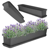 Kadax Blumenkasten 80 x 17,9 x 13,4 cm Anthrazit