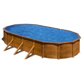 Gre Pacific Oval 730 x 375 x 120 cm inkl. Sandfilteranlage, Filterpumpe, Reinigungsset und Poolleiter