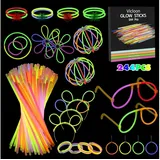 LuxusKollektion Dekohänger Glow Sticks Party Set 244 Stück Knicklichter mit Zubehör Brillen