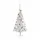 vidaXL Künstlicher Weihnachtsbaum Silber 120 cm
