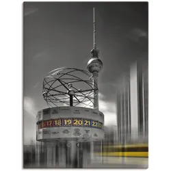 Artland Wandbild »Dynamische-Kunst Berlin Alexanderplatz«, Gebäude, (1 St.), als Leinwandbild, Poster in verschied. Größen Artland Farbe Bild(er): schwarz